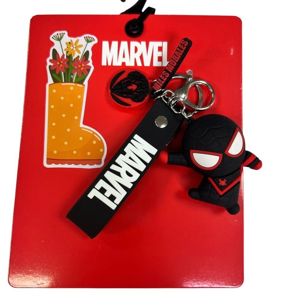 Concept One Marvel Spider-Man Miles Morales Keychain Set Wristlet Strap